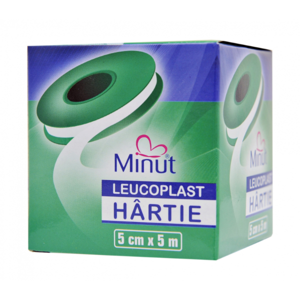 Leucoplast hartie 5cm x 5m - Minut