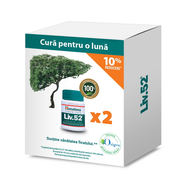 2 x Liv 52, 100Cpr (10% Gratis) - Himalaya