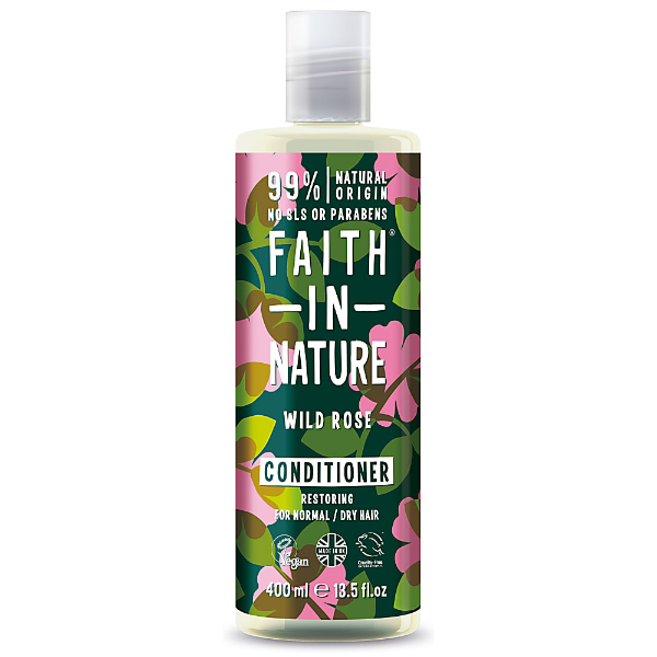 Balsam Natural Reparator cu Trandafir Salbatic, 400 ml - Faith in Nature