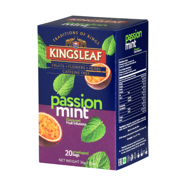 Ceai Kingsleaf Passion Mint, 1.8 g 20 pliculete - Basilur
