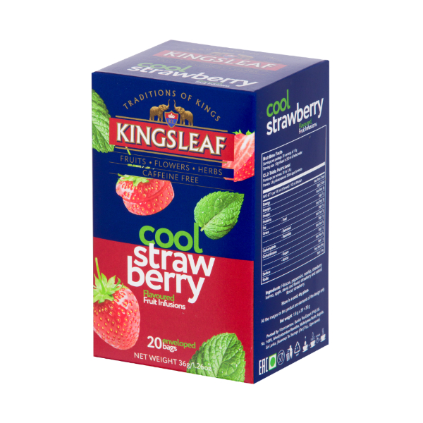 Ceai Kingsleaf Cool Strawberry, 1.8 g 20 pliculete - Basilur