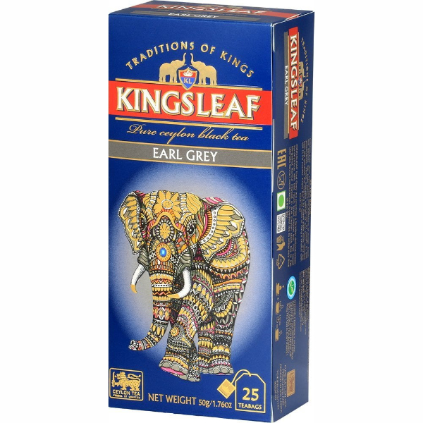 Ceai Kingsleaf Earl Grey, 2 g 25 pliculete - Basilur