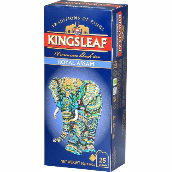 Ceai Kingsleaf Royal Assam, 2 g 25 pliculete - Basilur