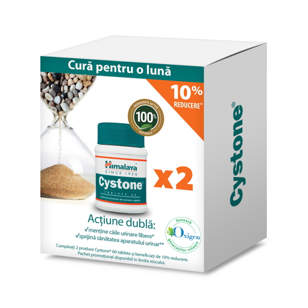 2 x Cystone, 60 tablete(10% Gratis) - Himalaya