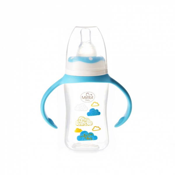 Biberon cu Manere, 125ml - Minut Baby