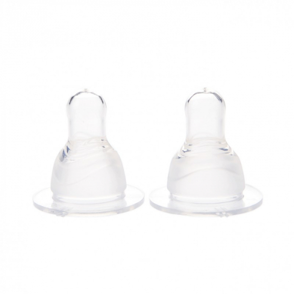 Tetina silicon super fin, debit mare, +6 luni, 2 bucati - Minut Baby