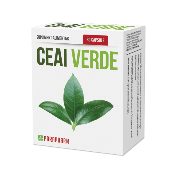 Ceai Verde, 30 capsule - Parapharm