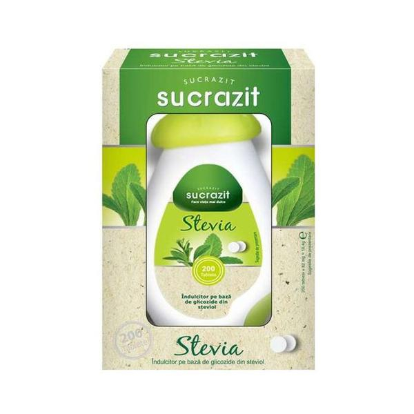 Indulcitor Sucrazit stevia, 200 tablete - Biscol