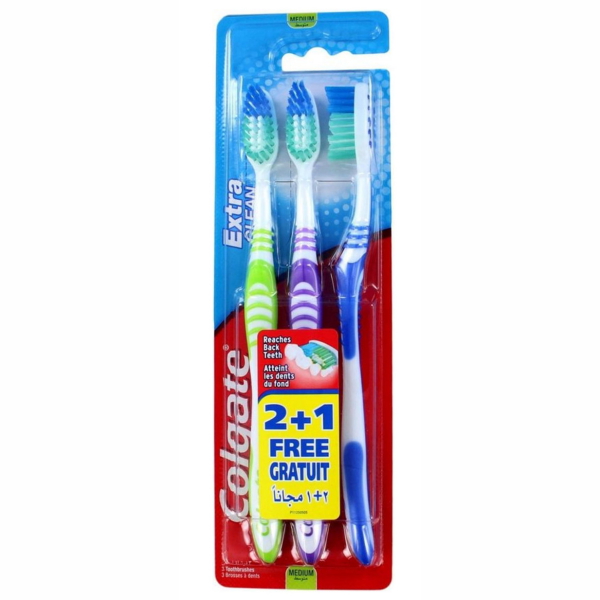 Periute de dinti Extra Clean, medium, 3 bucati - Colgate