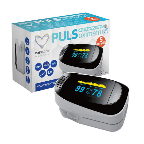 Pulsoximetru de deget 5 functii - Easycare
