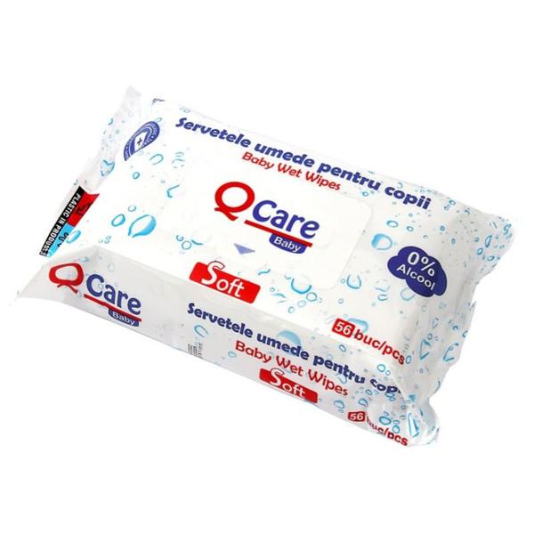 Servetele Umede Copii Soft, 56 bucati - QCare
