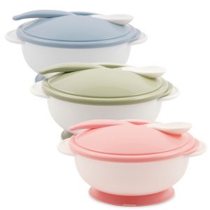 Set castron cu ventuza, capac si lingurita – 1023040 – Lorelli – Bertoni