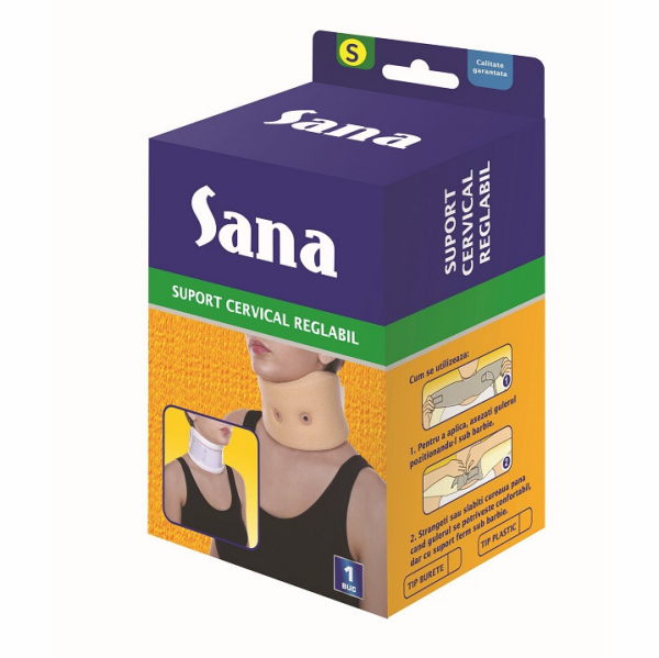 Suport cervical reglabil S  Sana