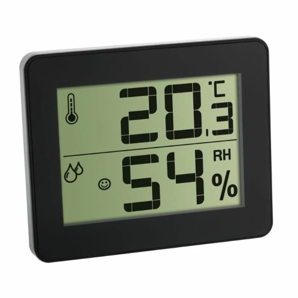 Termohigrometru digital pentru camera, negru, 30.5027.01 - TFA