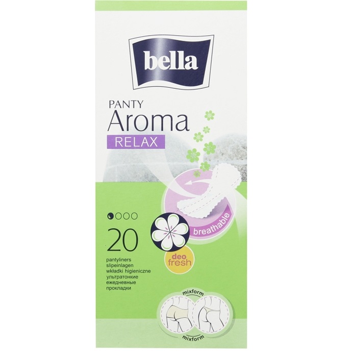 Absorbante Zilnice Panty Aroma Relax, 1 Picatura, 20 bucati - Bella