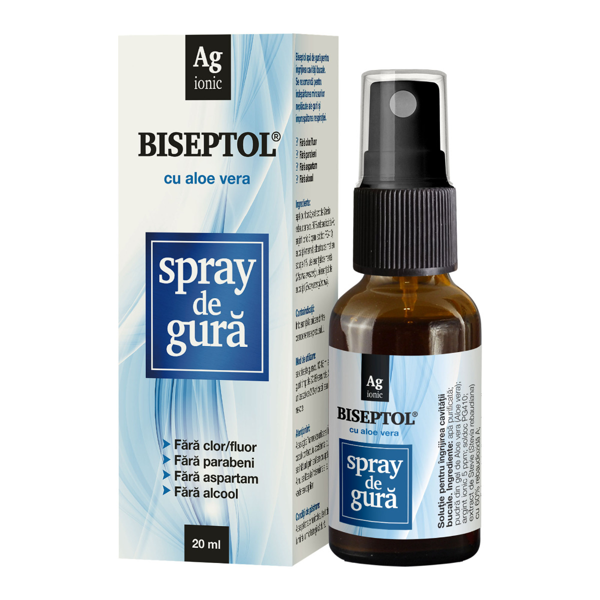 Biseptol Spray De Gura Cu Aloe Vera, 20ml - Dacia Plant