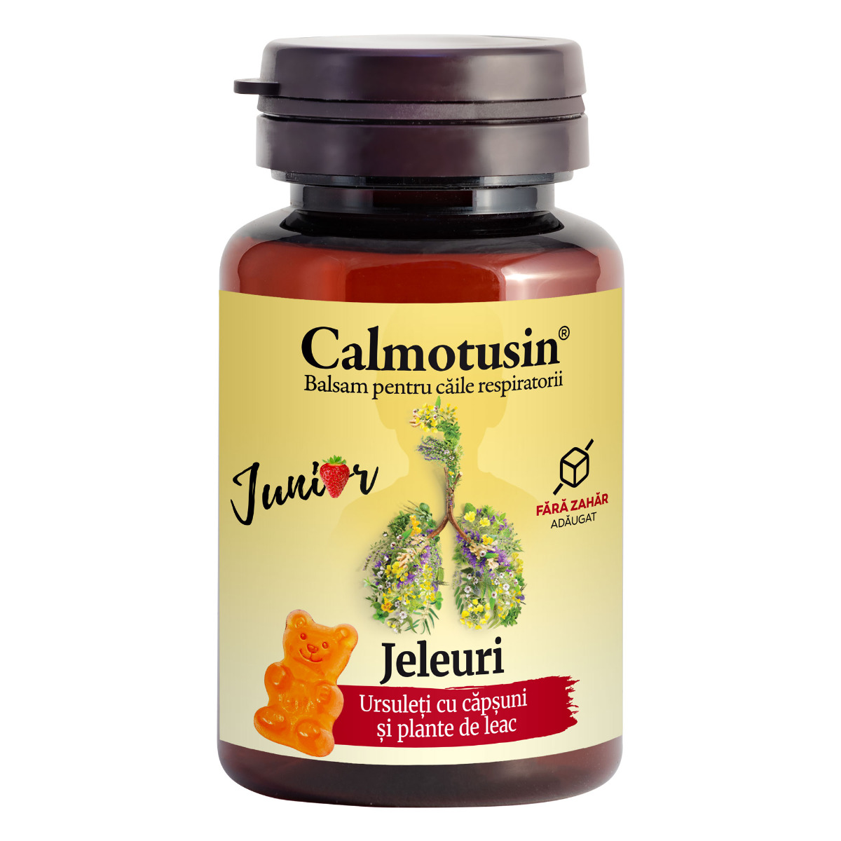 Calmotusin Junior Jeleuri Capsuni Fara Zahar, 100G - Dacia Plant