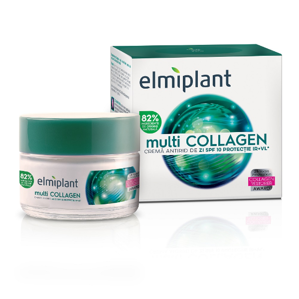 Crema Antirid de Zi SPF 10 Multi Collagen, 50 ml - Elmiplant