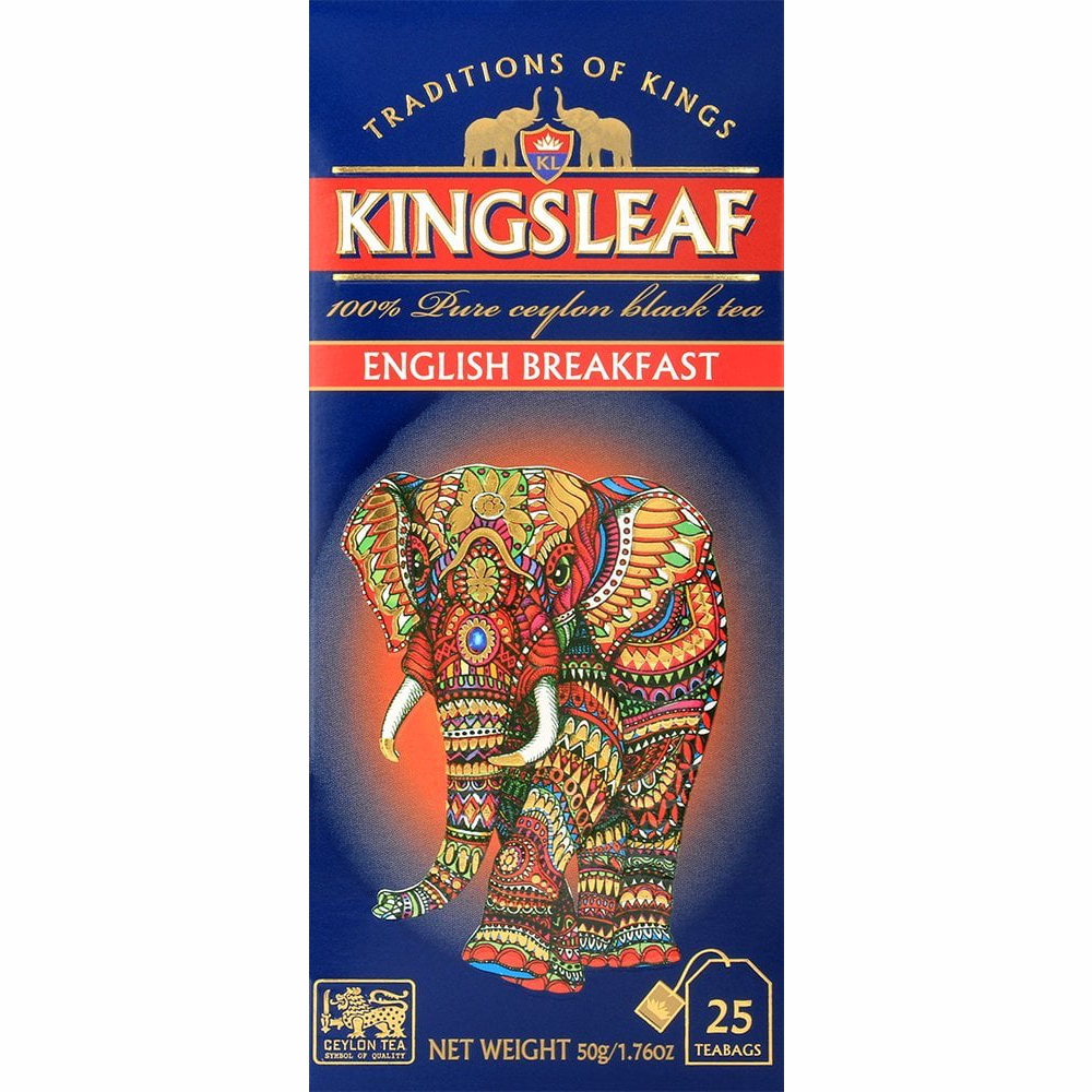 Ceai Kingsleaf English Breakfast, 2 g 25 pliculete - Basilur
