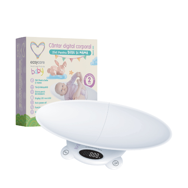 Cantar digital corporal 2 in 1 pentru bebe si mama - Easycare