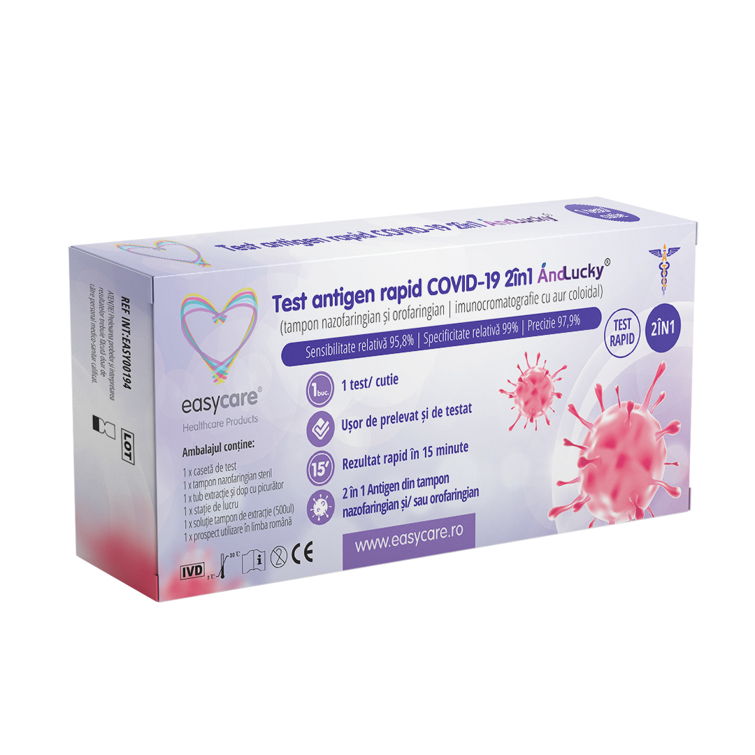 Test Antigen Rapid Covid-19 (Nazofaringian), 1 Kit - EasyCare