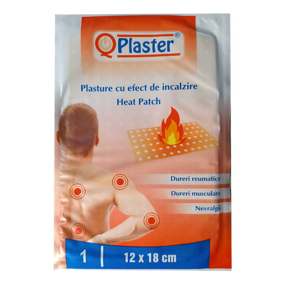 Plasturi antireumatici cu efect de incalzire, 12 cm x 18 cm – Qplaster
