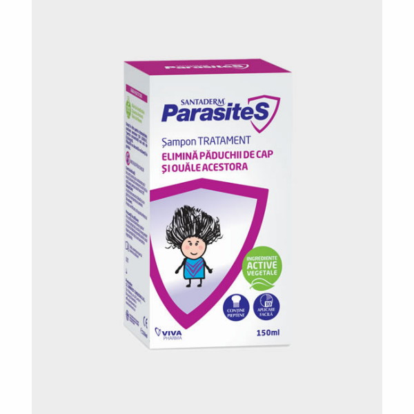 Sampon tratament impotriva paduchilor Santaderm, 150 ml – Viva Pharma