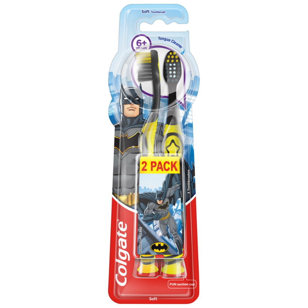 Periuta Kids – Batman/Wonder (+6 Ani) Pack 2 buc – Colgate