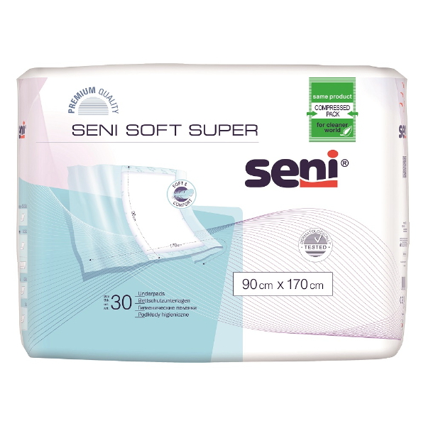 Aleze de Protectie Seni Soft Super, 90 cm x 170 cm, 30 bucati - Seni