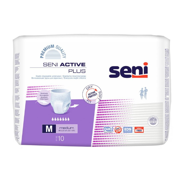 Scutece pentru Adulti Seni Active Plus, Medium, 10 bucati - Seni