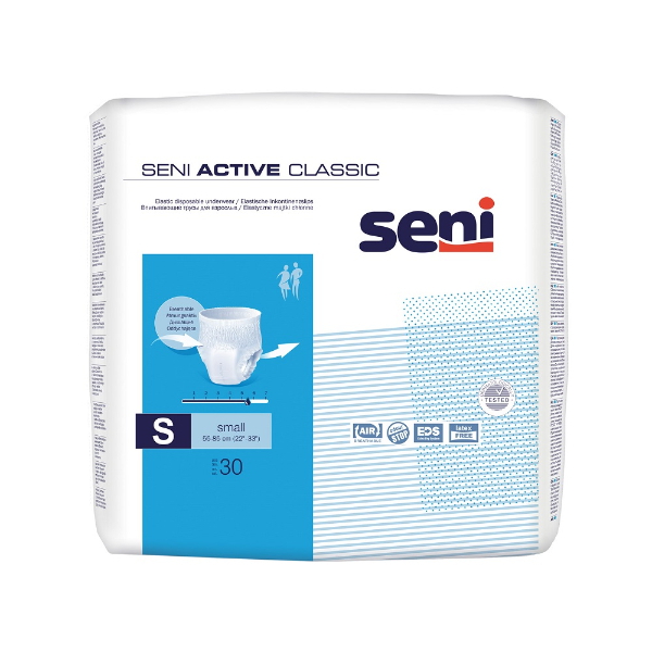 Chilot Elastic Absorbant Seni Active Classic, Small, 30 bucati - Seni