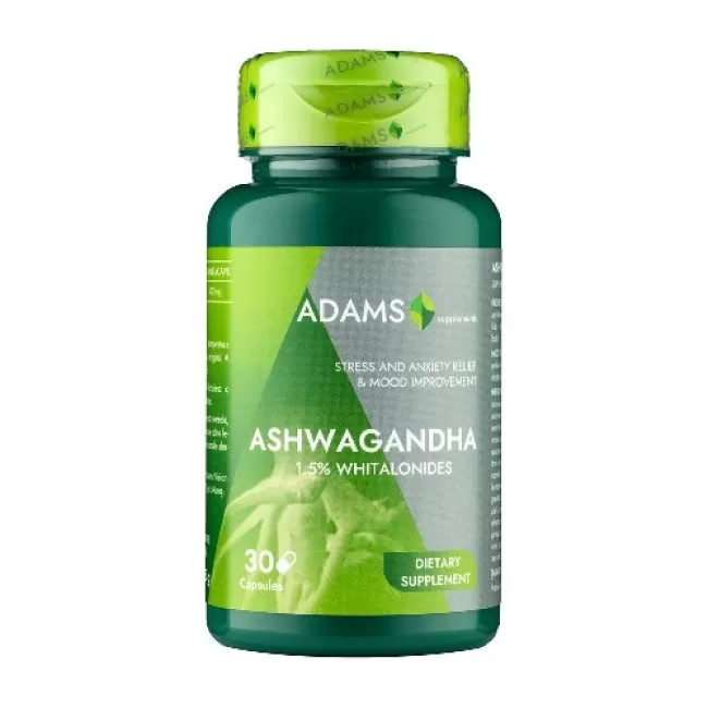 Ashwagandha, 400 mg, 30 Capsule - Adams