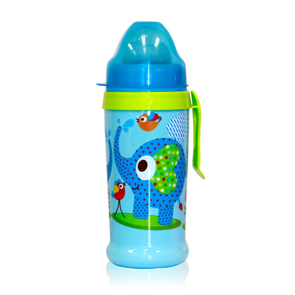 Biberon anticurgere cu clips de agatare (+6 luni), 360 ml - Lorelli