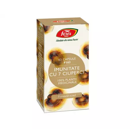 Imunitate cu 7 Ciuperci, F163, 63 capsule - Fares