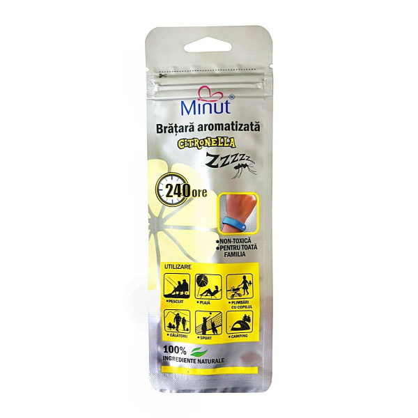 Bratara anti-tantari parfumata galbena - Minut