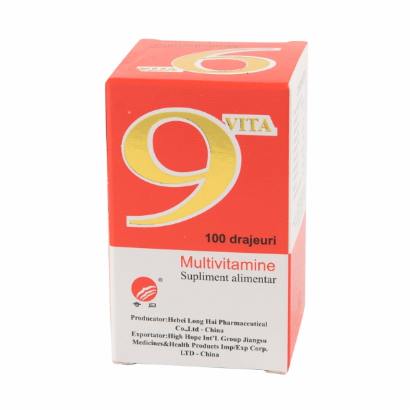 Multivitamine 9 Vita, 100 drajeuri - Yongkang International China