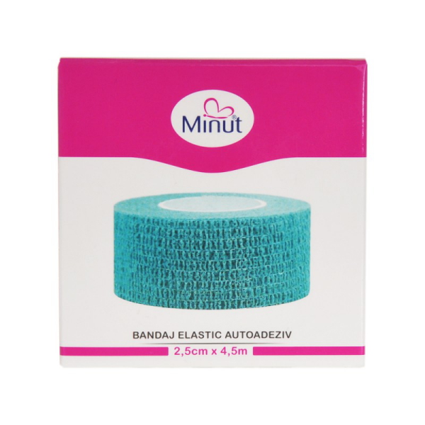 Bandaj autoadeziv verde 2.5 cm x 4.5 m – Minut