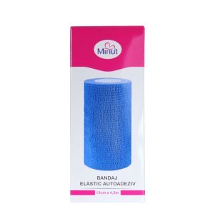 Bandaj autoadeziv albastru 15 cm x 4.5 m - Minut