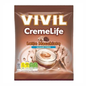 Bomboane fara zahar cu aroma de latte macchiato Creme Life, 60 g – Vivil