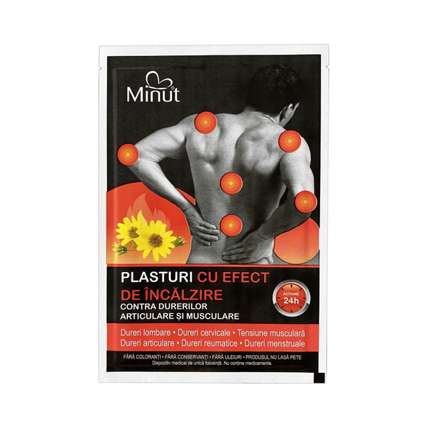 Plasturi cu efect de incalzire arnica 9/14 cm - Minut
