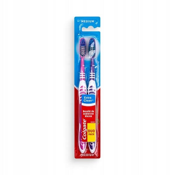 Periute de dinti Extra Clean, medium, 2 bucati - Colgate
