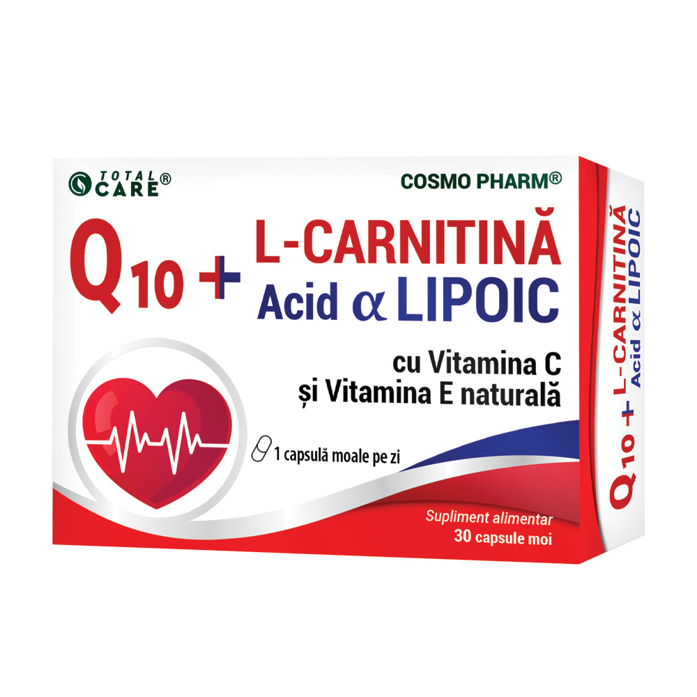 Q10 + L-carnitina si acid lipoic, 30 capsule - Cosmopharm