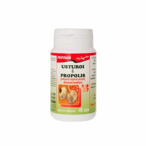 Usturoi si propolis, 40 capsule - Favisan