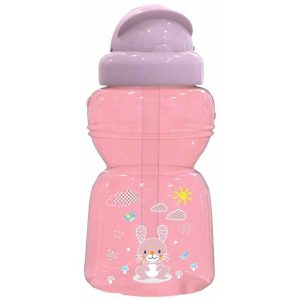 Biberon sport cu pai moale si flexibil, pink, 325 ml - Lorelli