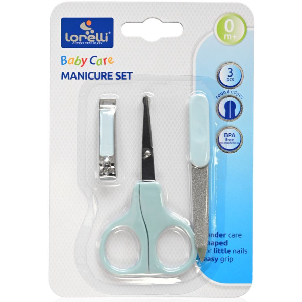 Set manichiura bebe, blue, 3 bucati - Lorelli
