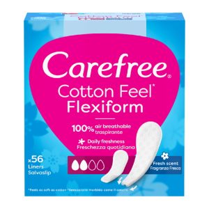 Absorbante zilnice Cotton Flexibil, 56 bucati - Carefree