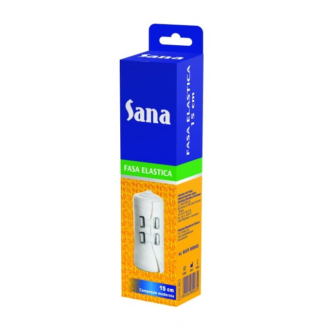 Bandaj Elastic, 15 cm x 3 m - Sana Bandaj Elastic, 15 cm x 3 m - Sana